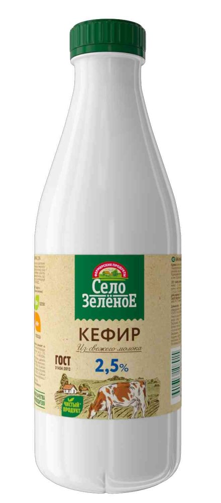 Кефир Село Зеленое 2,5% 930 г