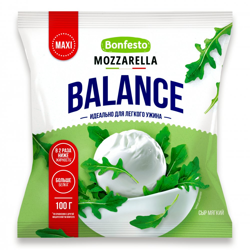 Сыр Моцарелла Balance в рассоле 1 шарик Bonfesto 30% 250 г