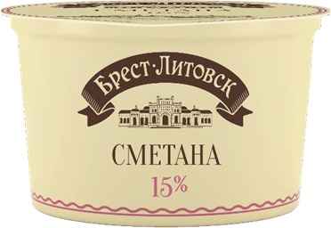 Сметана Брест-Литовск 15% 180 г