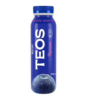 Йогурт TEOS Актив черника 1,8% 260 г