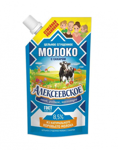Сгущенное молоко Алексеевское 650 г сашет