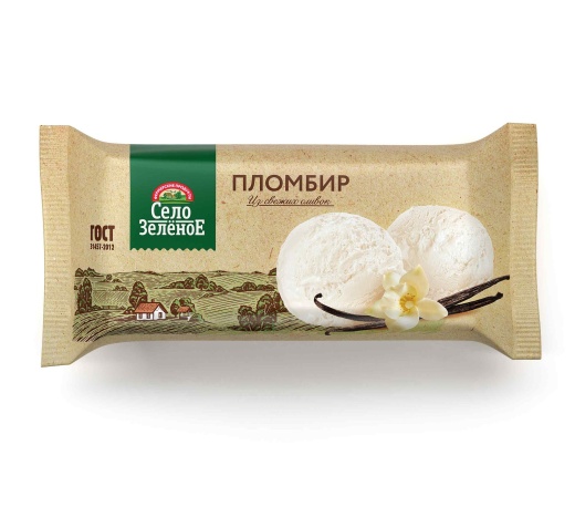 Мороженое СЗ пломбир ванильный брикет 15% 200 г