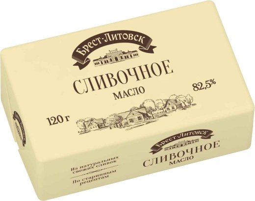 Масло Брест-Литовск сладкослив. 82,5% 120 г