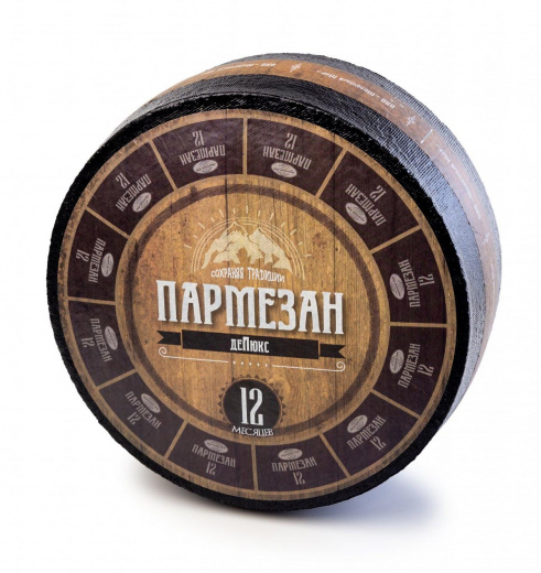 Сыр Пармезан де Люкс 12 мес. Молочный Мир 45% 6,5 кг
