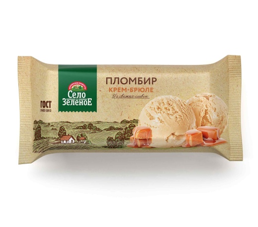 Мороженое СЗ пломбир крем-брюле брикет 15% 200 г