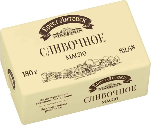 Масло Брест-Литовск сладкослив. 82,5% 180 г
