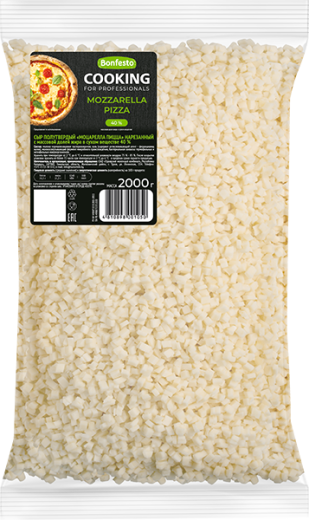Продукт белковый Моцарелла Пицца тертый кубик CooКing 45% 2 кг