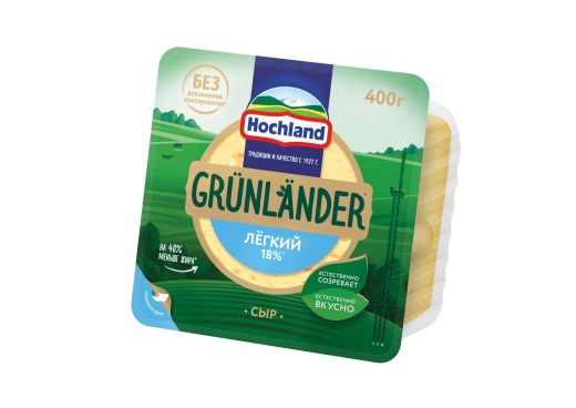 Сыр полутвёрдый Hochland Grünländer Легкий 35% 400 г