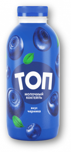 Коктейль молочный ТОП черника 2% 450 г